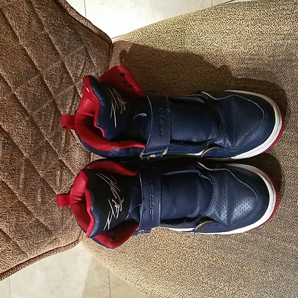 Jordan Flight 45 High GS Midnight Navy Sneakers Shoes Multicolor - Picture 2 of 7